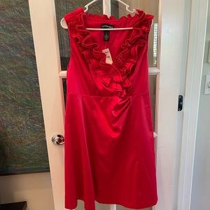 Lane Bryant Red Satin Dress Sz 16 NWT